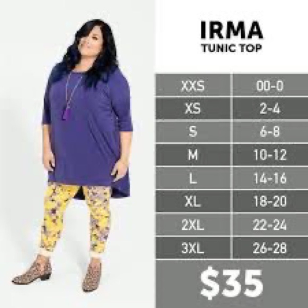 Lularoe Irma shirt - Picture 7 of 8